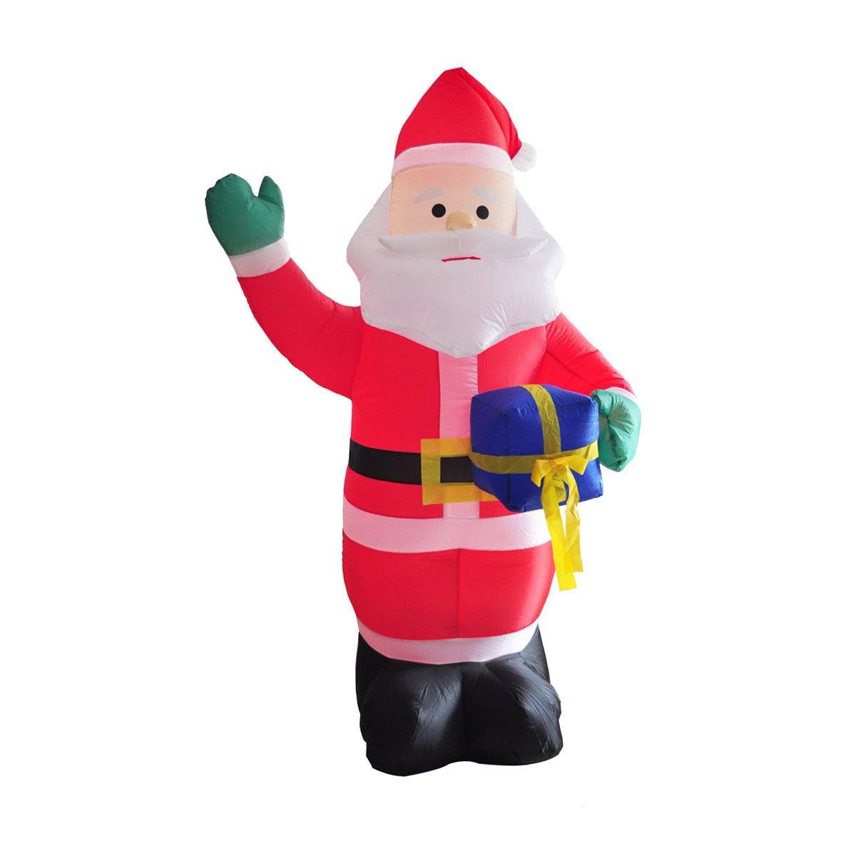 Christmas By Sas 1.8m Self Inflatable LED Waving Santa & Gift Box - Little Kids Business