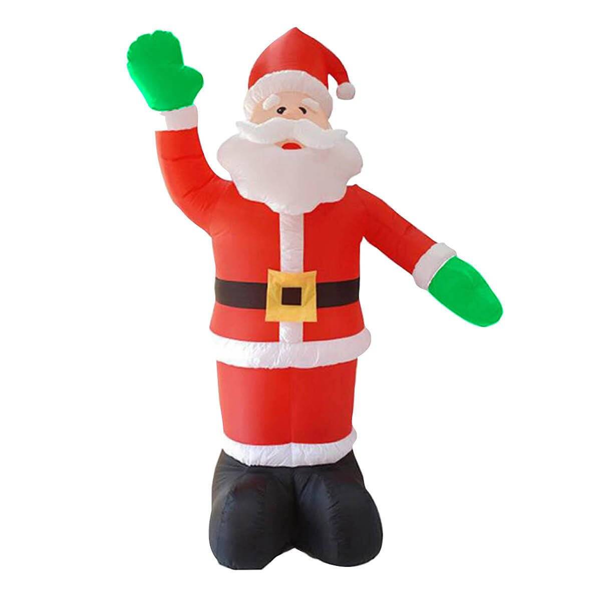 Christmas By Sas 2.4m Waving Santa Self Inflating Bright LED Lighting - Little Kids Business