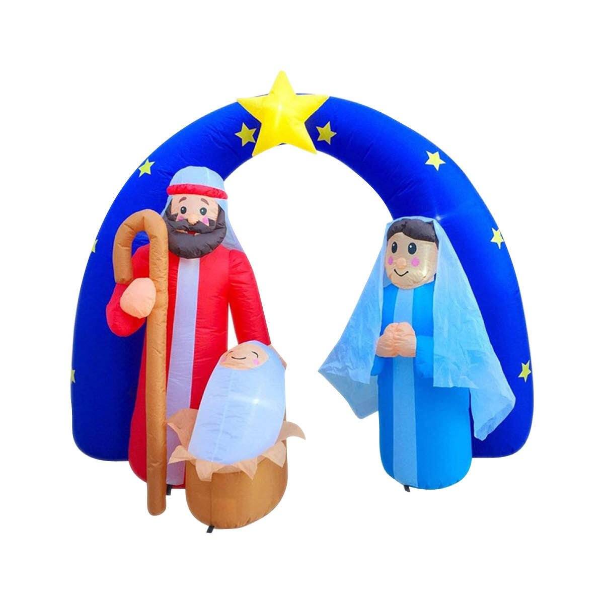 Christmas By Sas 2m Nativity Scene Baby Jesus Self Inflating LED Lighting - Little Kids Business