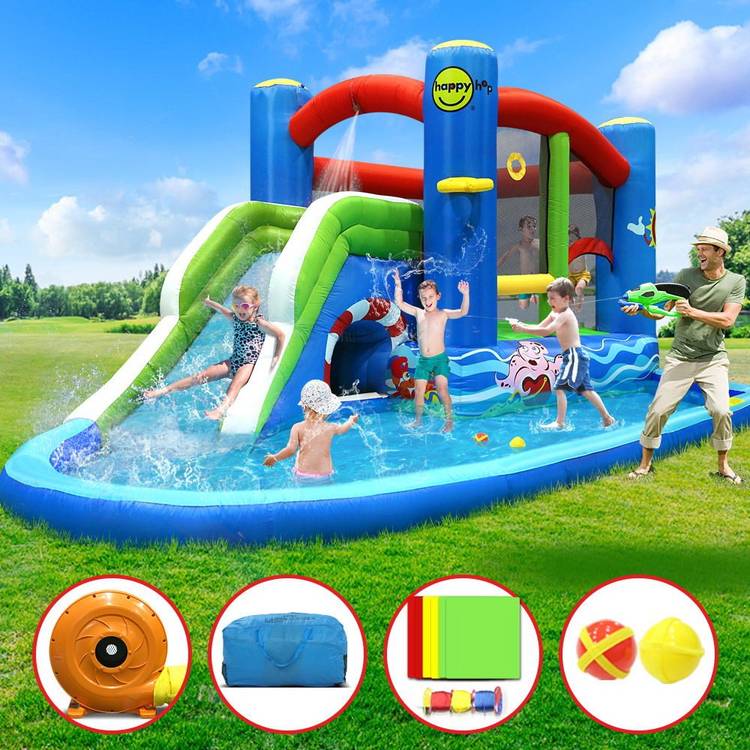 Happy Hop Inflatable Water Jumping Castle Bouncer Kid Toy Windsor Slide Splash - Little Kids Business