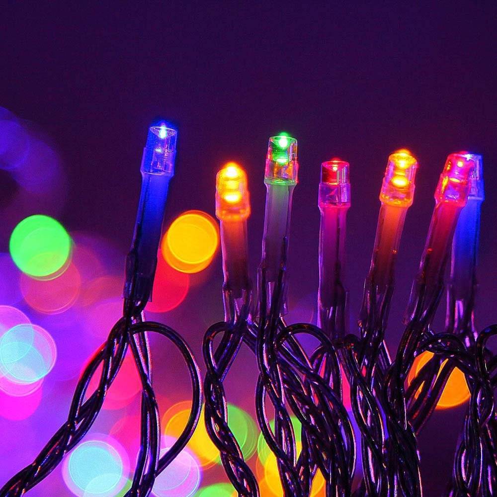 Jingle Jollys 50M Christmas String Lights 500LED Multi Colour - Little Kids Business