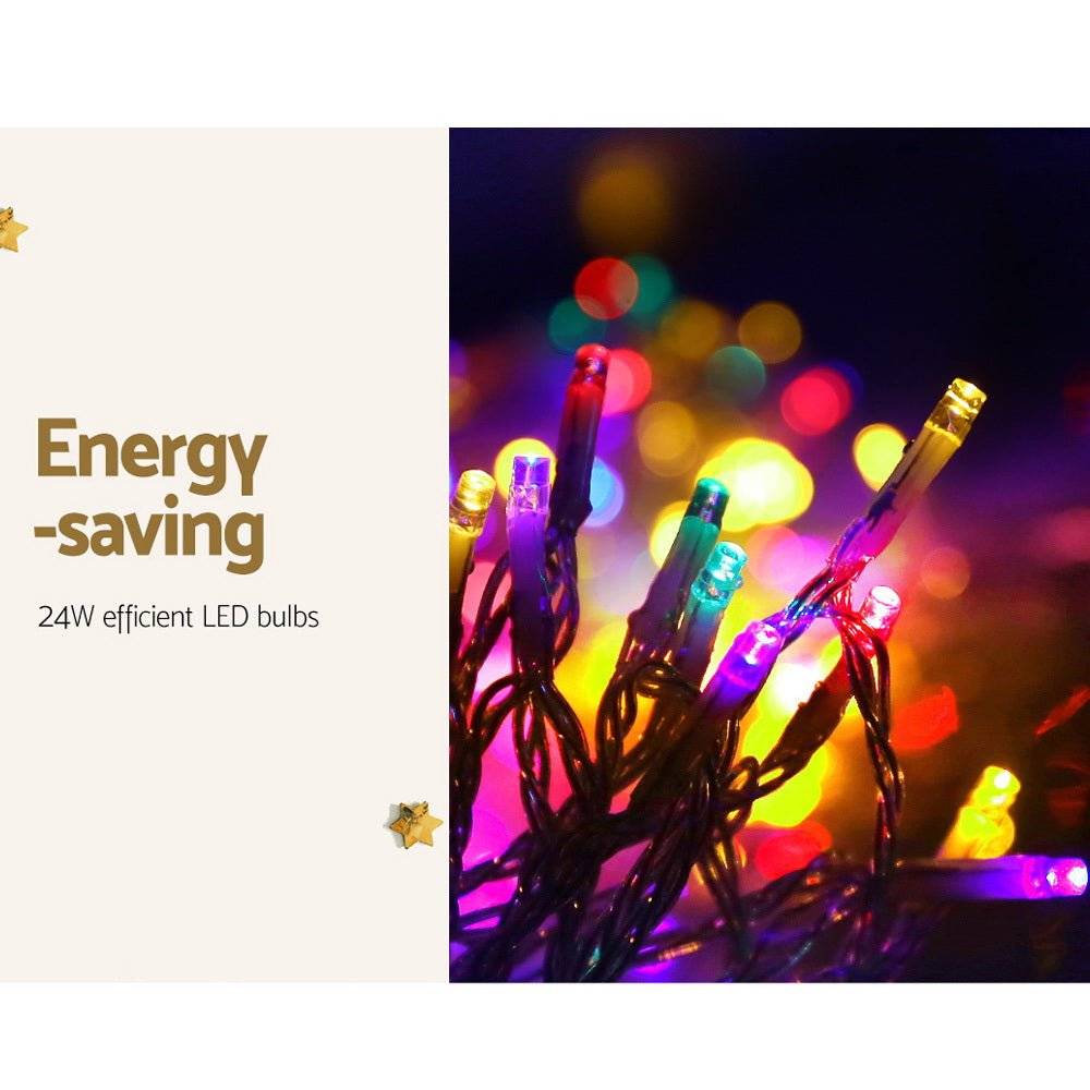 Jingle Jollys 50M Christmas String Lights 500LED Multi Colour - Little Kids Business