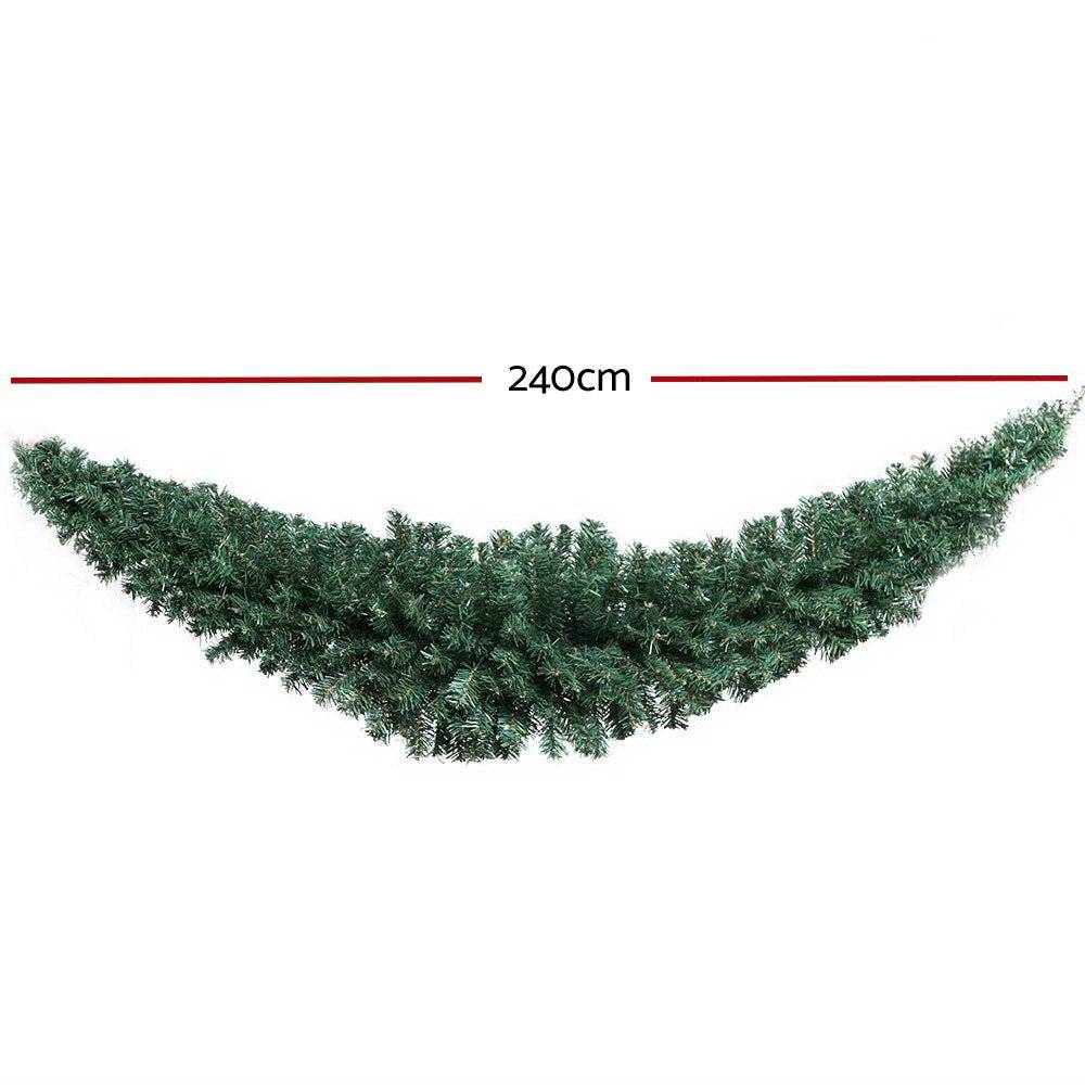 Jingle Jollys Christmas Garland 2.4M Xmas Tree Decoration Green - Little Kids Business