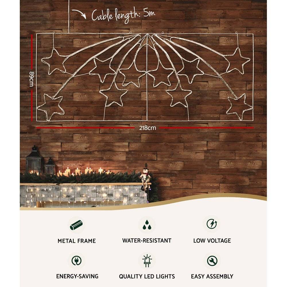 Jingle Jollys Christmas Motif Lights LED Star Fall Light Waterproof Outdoor Xmas - Little Kids Business