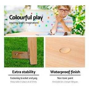Keezi Kids Wooden Picnic Bench Set - Little Kids Business