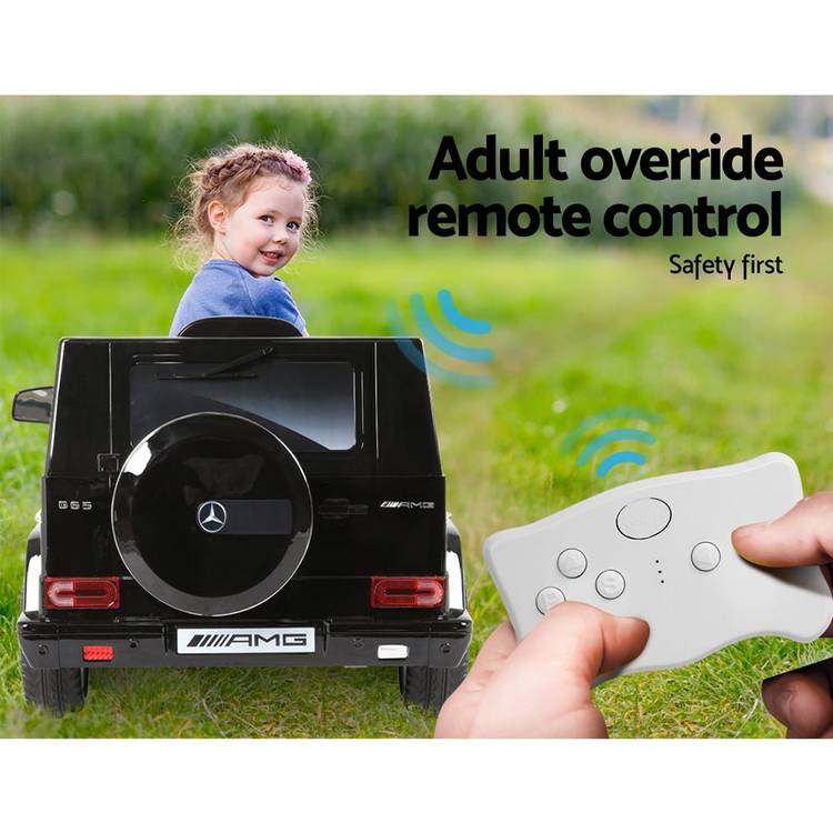 Kids Ride On Car MercedesBenz Licensed G65 12V Electric Black - Little Kids Business