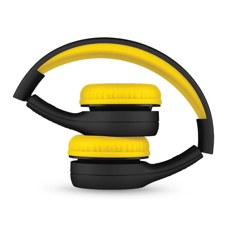 LilGadgets Connect + Childrens Kids Wired Headphones Black Yellow - Little Kids Business