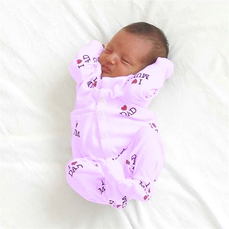 Love Letter DAD MUM Romper Baby girl Onesie 3M-12M - Little Kids Business