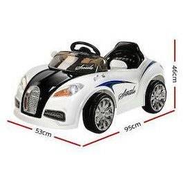Rigo Kids Ride On Car - Black & White Bugatti - Little Kids Business