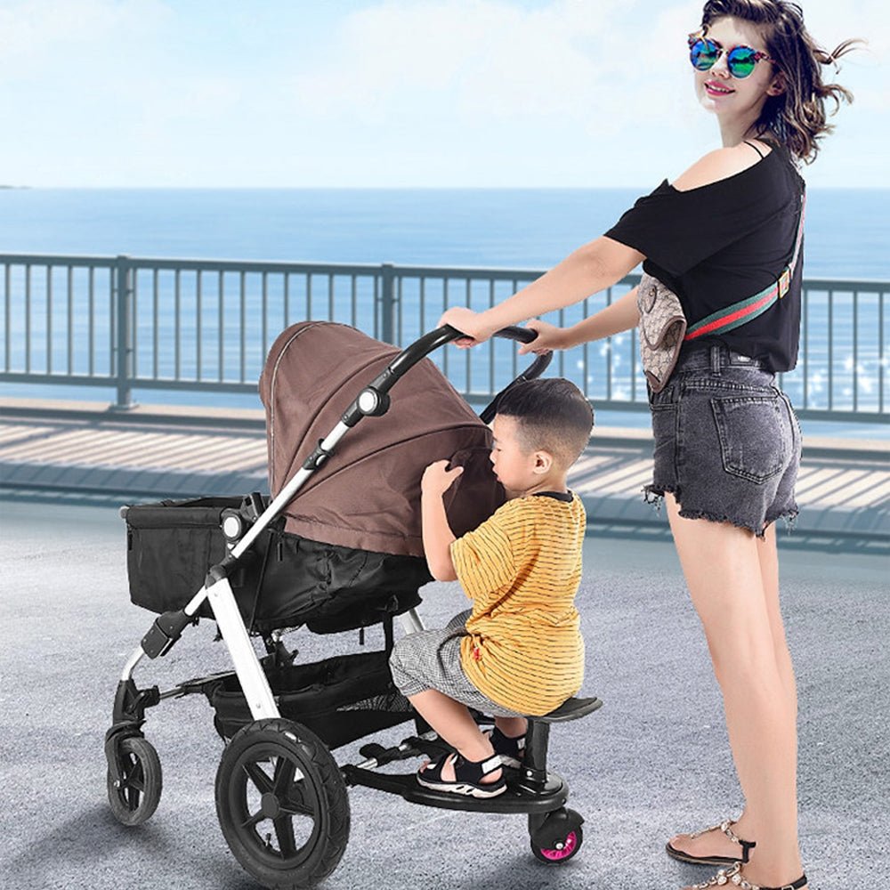 Stroller Step Board Toddler Buggys Wheel Standing Board Skateboard For Pram Kids Pink - Little Kids Business