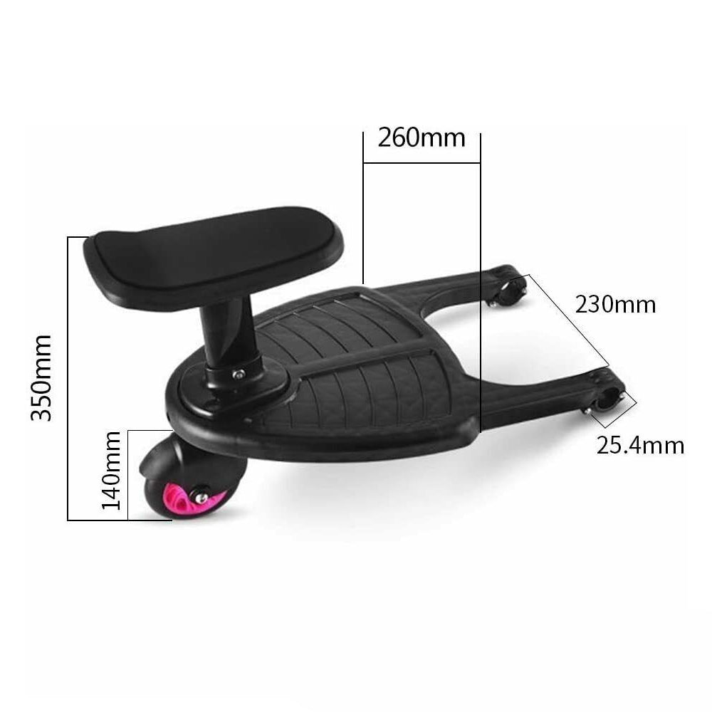Stroller Step Board Toddler Buggys Wheel Standing Board Skateboard For Pram Kids Pink - Little Kids Business