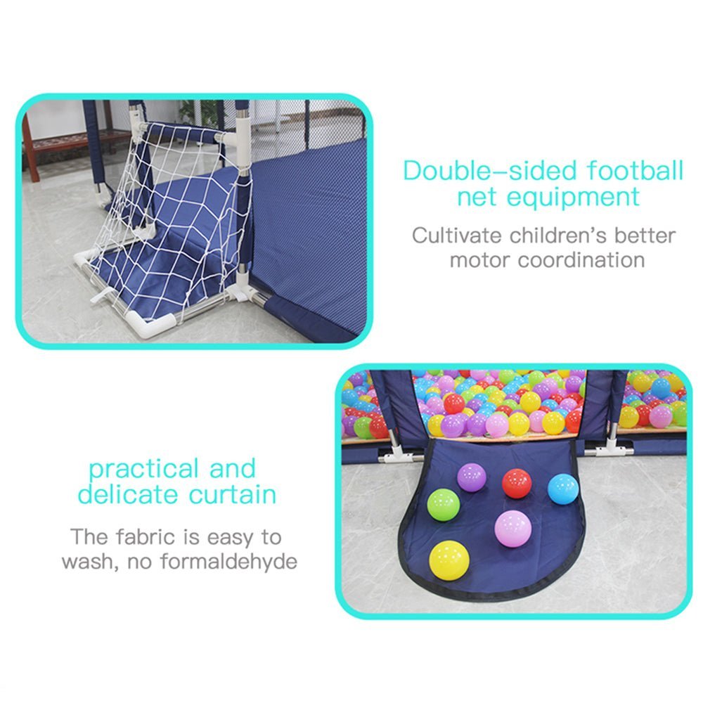 Baby Playpen Child Play Mat Interactive Safety Gate Slide Fence Game 12 Panels - Little Kids Business
