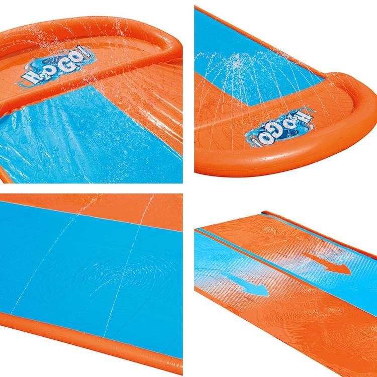 Bestway Inflatable Water Slip Slide Double Kids Splash Toy Outdoor Play 4.88M - Little Kids Business