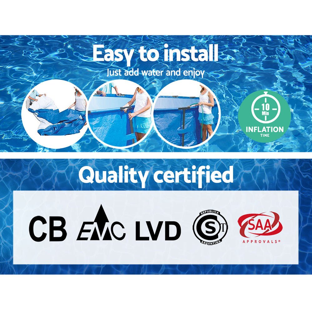 Bestway Swimming Pool Above Ground Frame Pools Outdoor Steel Pro 2.2 X 1.5M - Little Kids Business