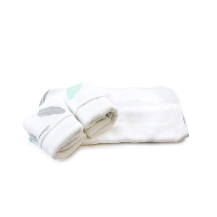 Bubba Blue Feathers Organic Cotton Wash Cloth 3 Pack - Little Kids Business