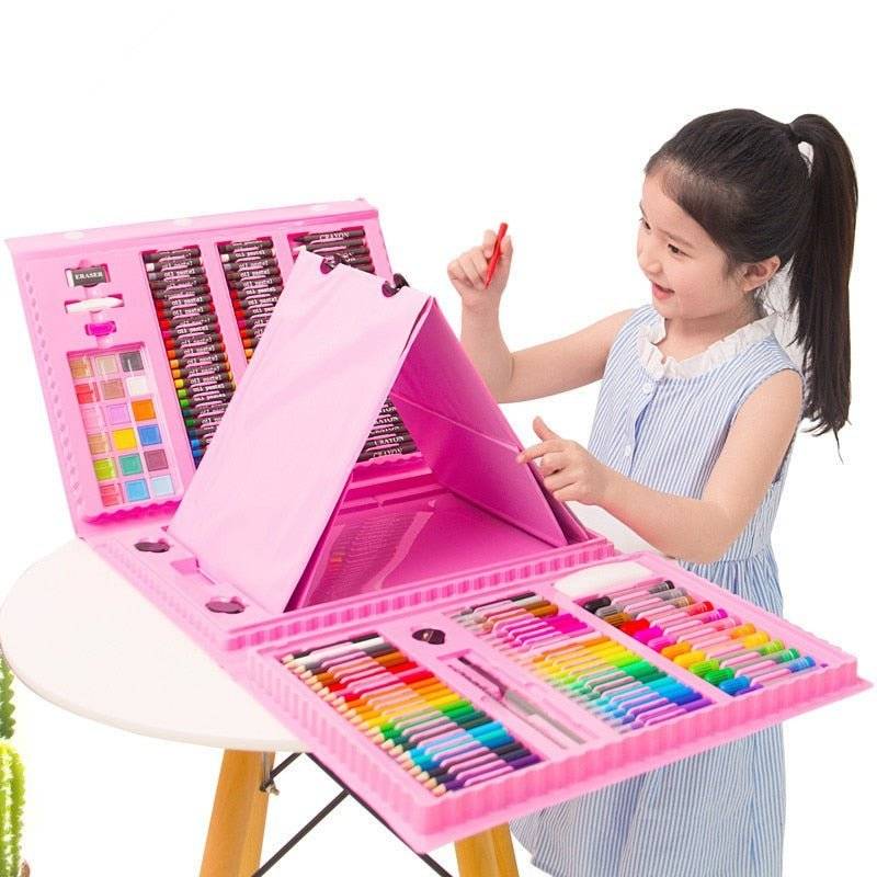 Children's 208 - Piece Painting and Stationery Set with Easel - Little Kids Business