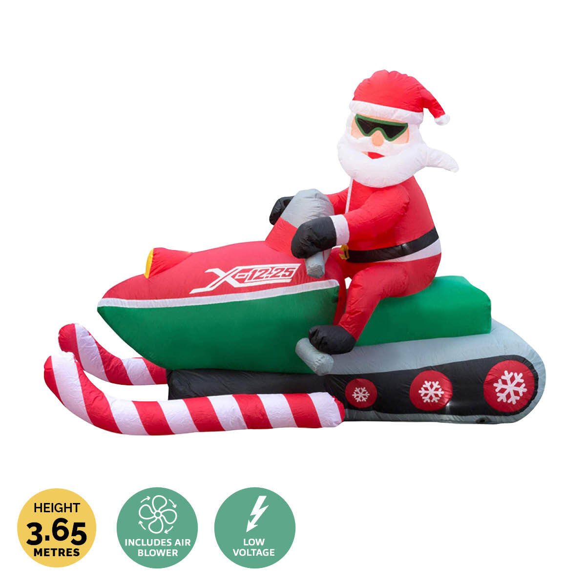 Christmas By Sas 3.65m Santa & Jet Ski Built-In Blower Bright LED Lighting - Little Kids Business