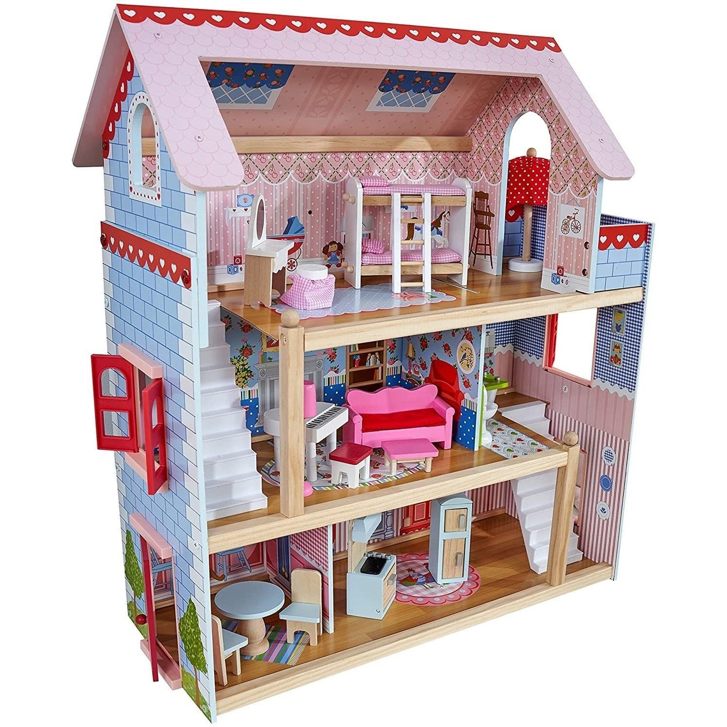 Doll Cottage with Furniture for kids - Little Kids Business