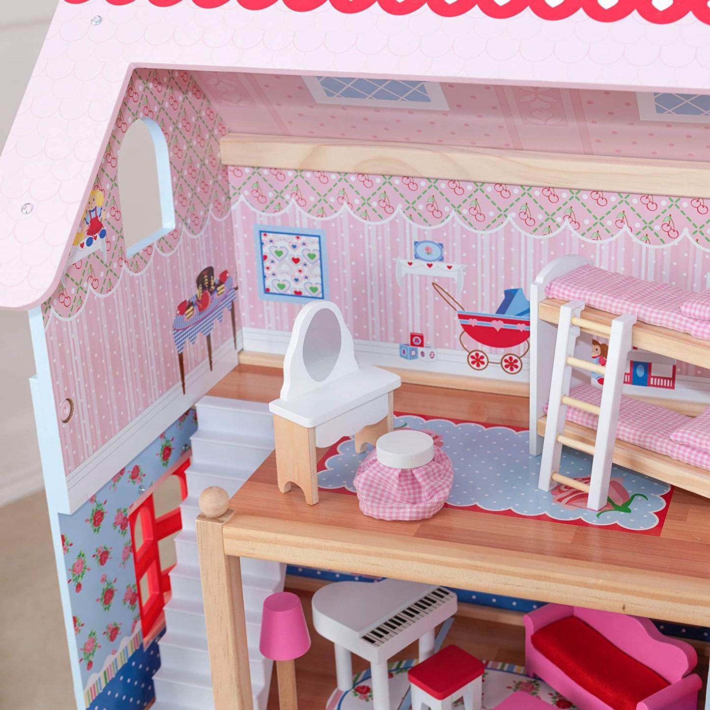 Doll Cottage with Furniture for kids - Little Kids Business