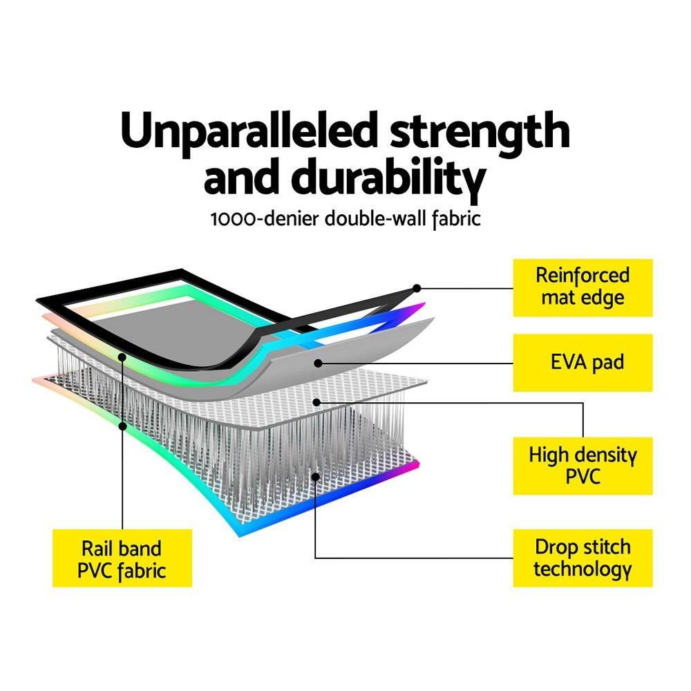 Everfit 3M Air Track Gymnastics Tumbling Exercise Mat Inflatable Mats + Pump - Little Kids Business