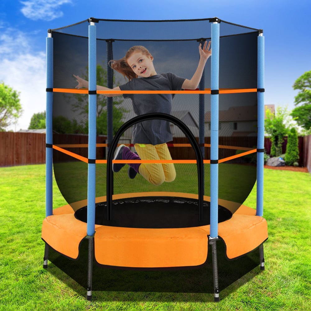 Everfit 4.5FT Trampoline Round Trampolines Kids Enclosure Outdoor Indoor Gift - Little Kids Business