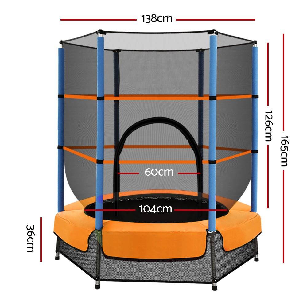 Everfit 4.5FT Trampoline Round Trampolines Kids Enclosure Outdoor Indoor Gift - Little Kids Business