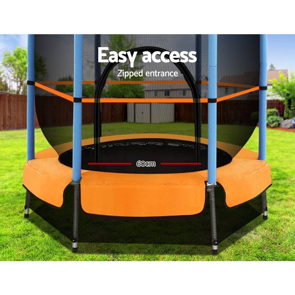 Everfit 4.5FT Trampoline Round Trampolines Kids Enclosure Outdoor Indoor Gift - Little Kids Business