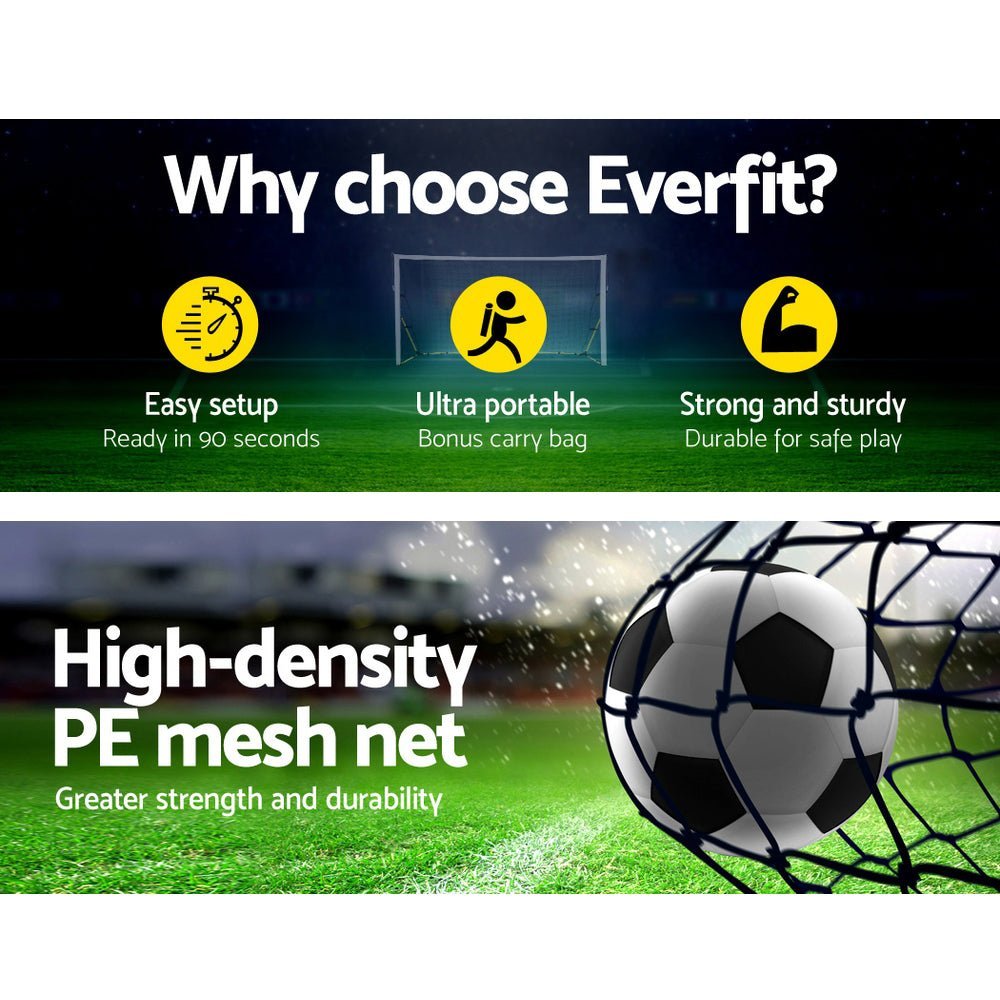 Everfit Portable Soccer Football Goal Net Kids Outdoor Training Sports - Little Kids Business