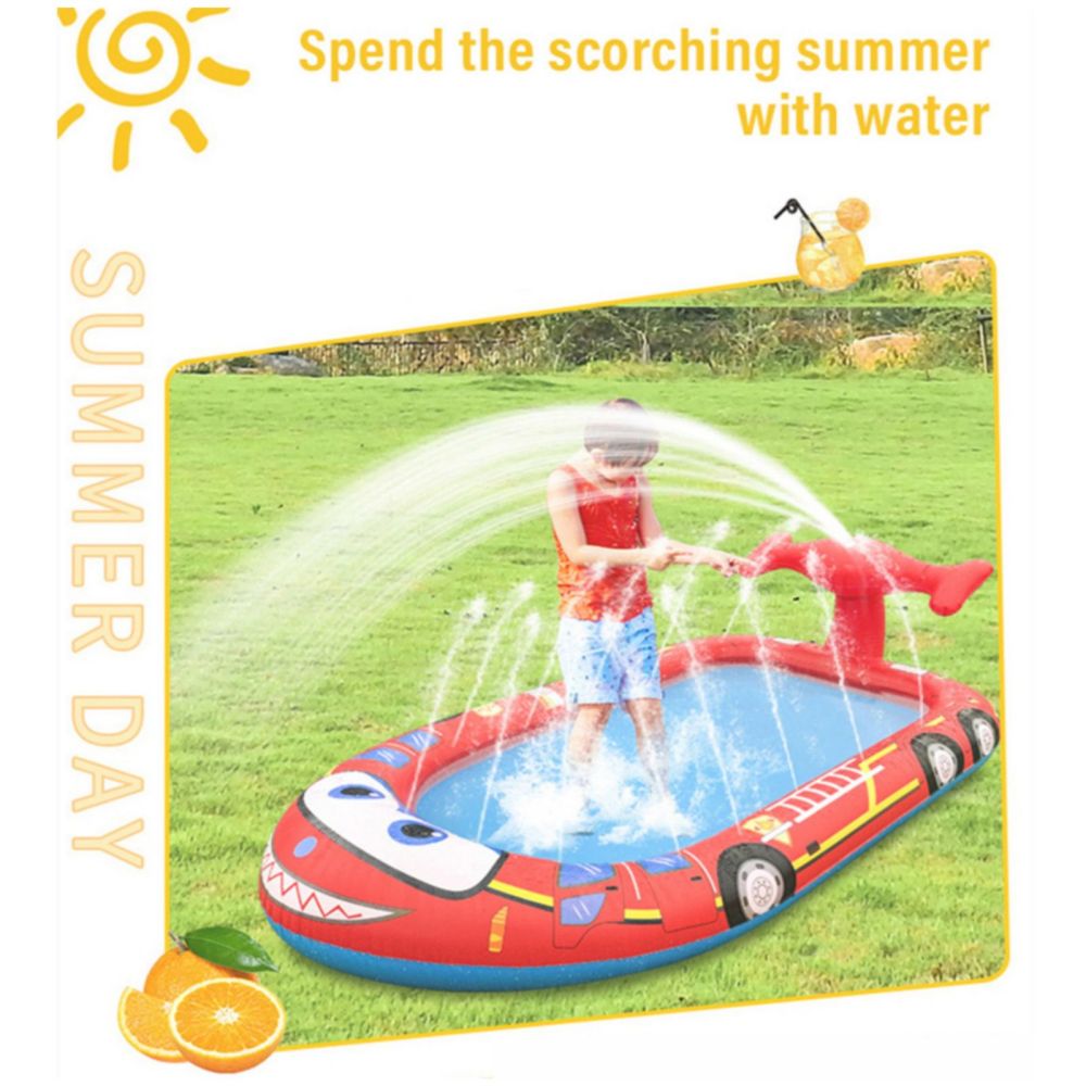 Inflatable Sprinkler Pool for Kids - Fire Engine - Little Kids Business