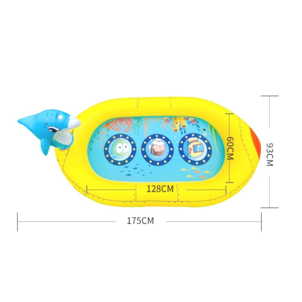 Inflatable Sprinkler Pool for Kids - Submarine - Little Kids Business