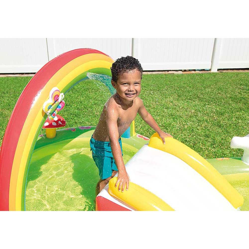 INTEX Colorful Inflatable My Garden Water Filled Play Center with Slide 57154NP - Little Kids Business