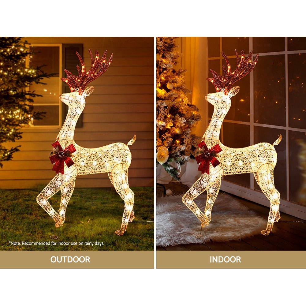 Jingle Jollys Christmas Lights Motif LED Rope Reindeer Waterproof Outdoor - Little Kids Business