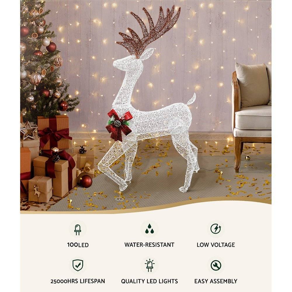 Jingle Jollys Christmas Lights Motif LED Rope Reindeer Waterproof Outdoor - Little Kids Business