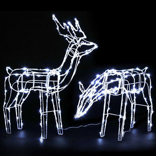 Jingle Jollys Christmas Motif Lights LED Rope Reindeer Waterproof Solar Powered - Little Kids Business