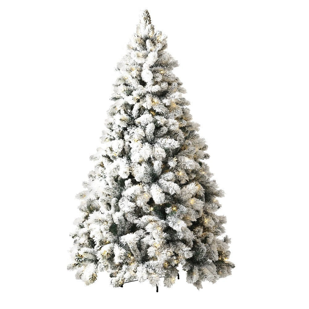 Jingle Jollys Christmas Tree 1.8M Xmas Tree with 350 LED Lights Snowy Tips - Little Kids Business
