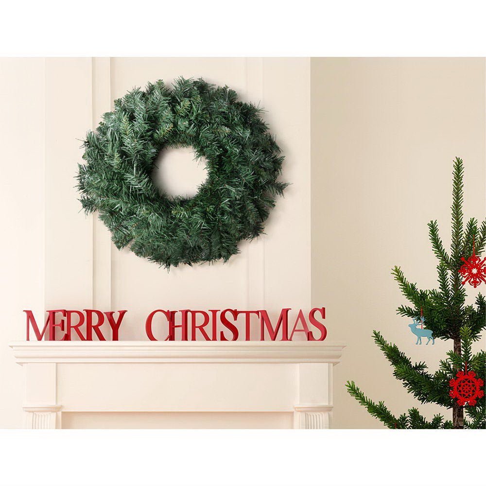 Jingle Jollys Christmas Wreath 60cm Xmas Tree Decoration Green - Little Kids Business