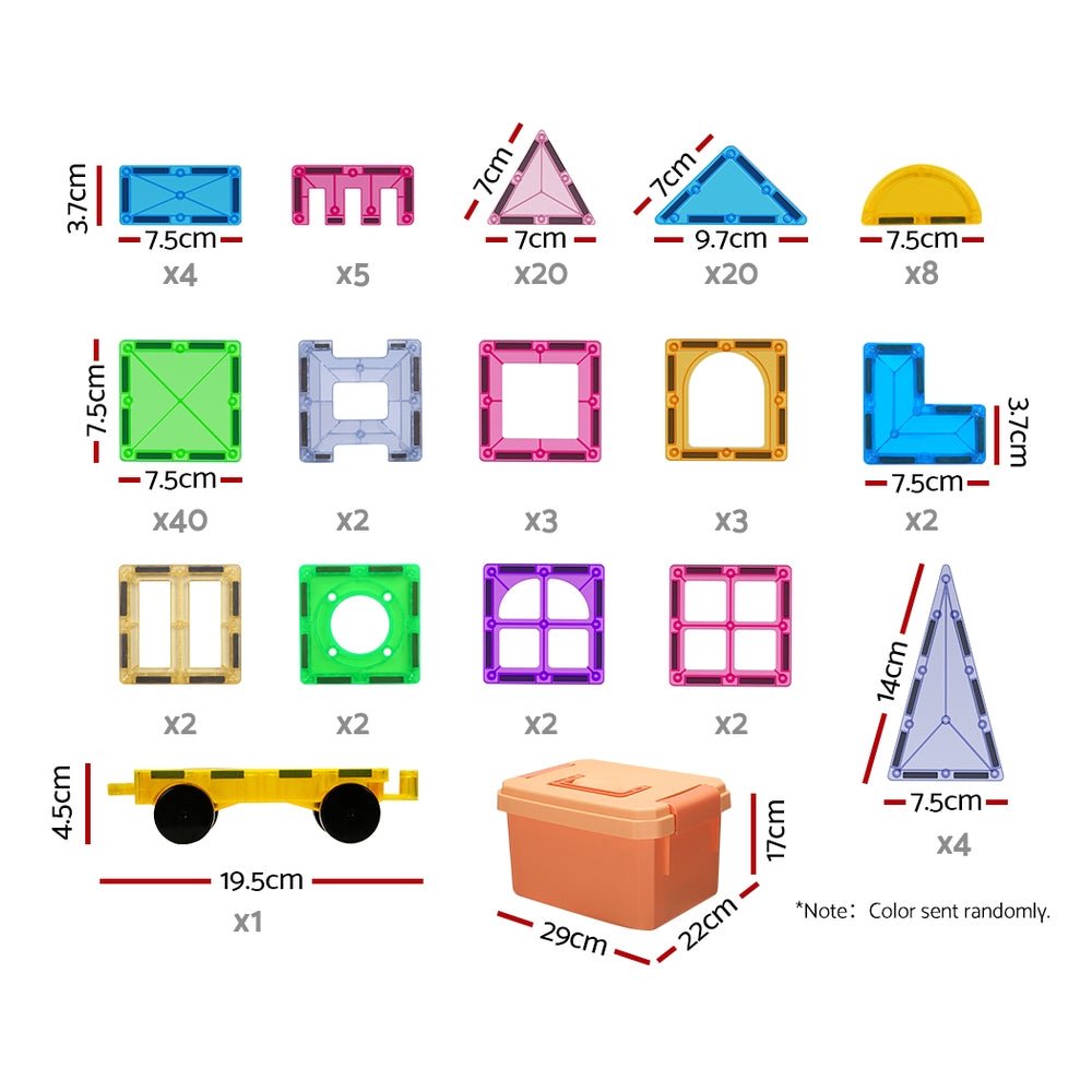 Keezi 120pcs Kids Magnetic Tiles Blocks Building Educational Toys Children Gift - Little Kids Business