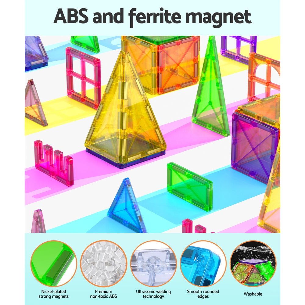 Keezi 120pcs Kids Magnetic Tiles Blocks Building Educational Toys Children Gift - Little Kids Business