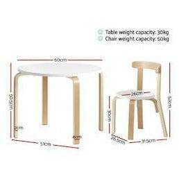 Keezi Kids Nordic 3PC Table Chair Set - Little Kids Business