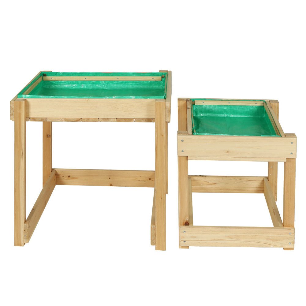 Keezi Kids Sandpit Water Table Set with Cover Children Outdoor Play Equipment - Little Kids Business