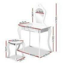 Keezi White Kids Dressing Table - Little Kids Business