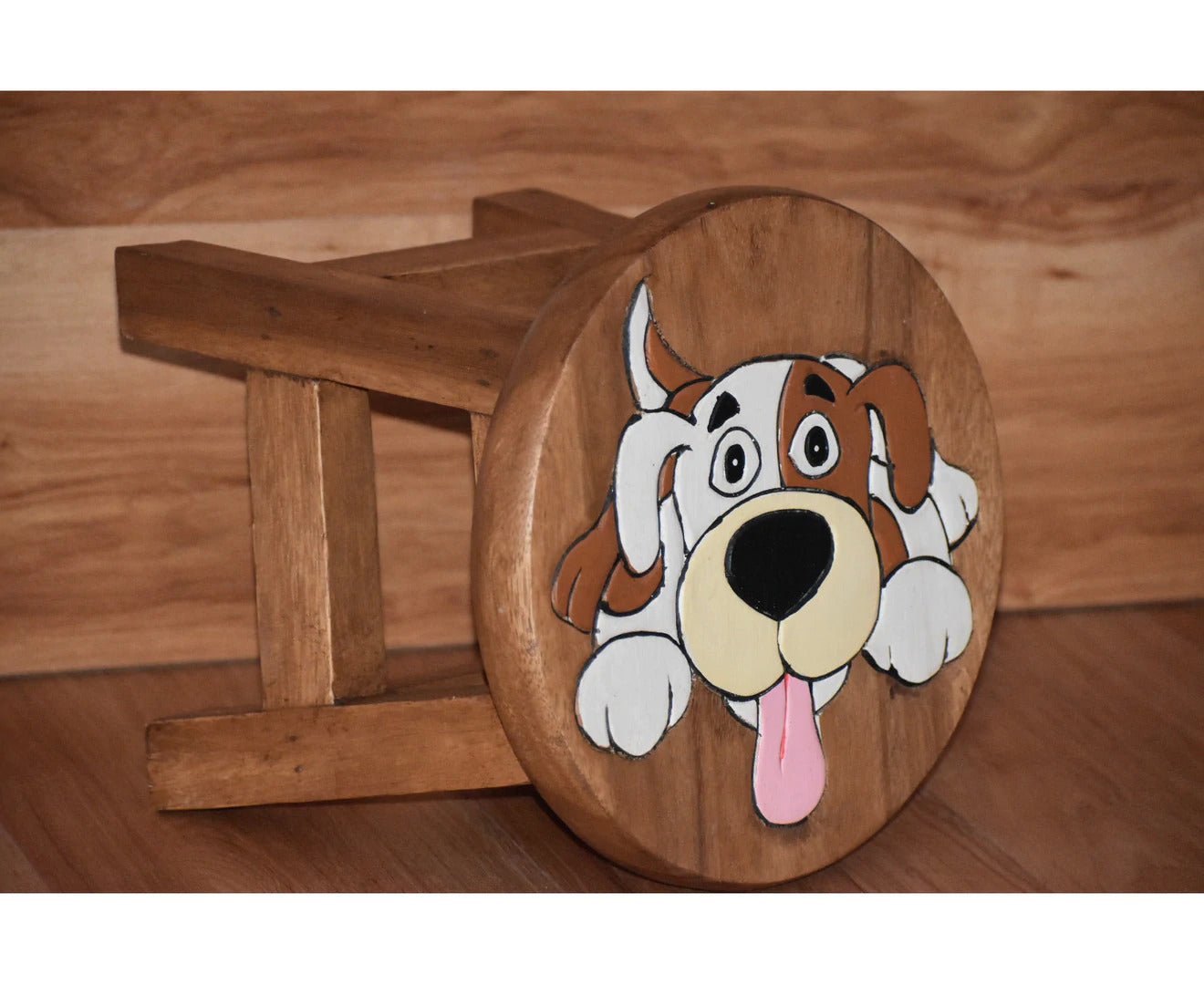 Kids furniture Wooden Stool Puppy Dog Chair Toddlers Step Sitting - Little Kids Business
