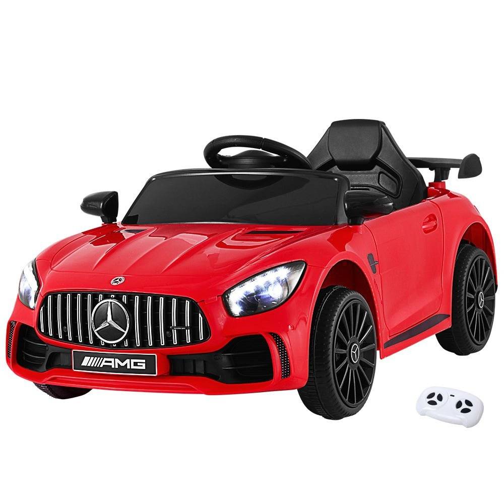 Kids Ride On Car Mercedes-Benz AMG GTR Electric Toy Cars 12V Red - Little Kids Business