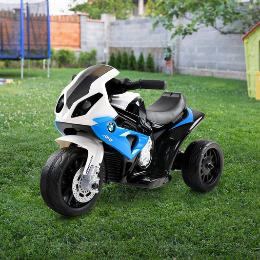 Kids Ride On Motorbike BMW Licensed S1000RR Motorcycle Car Blue - Little Kids Business