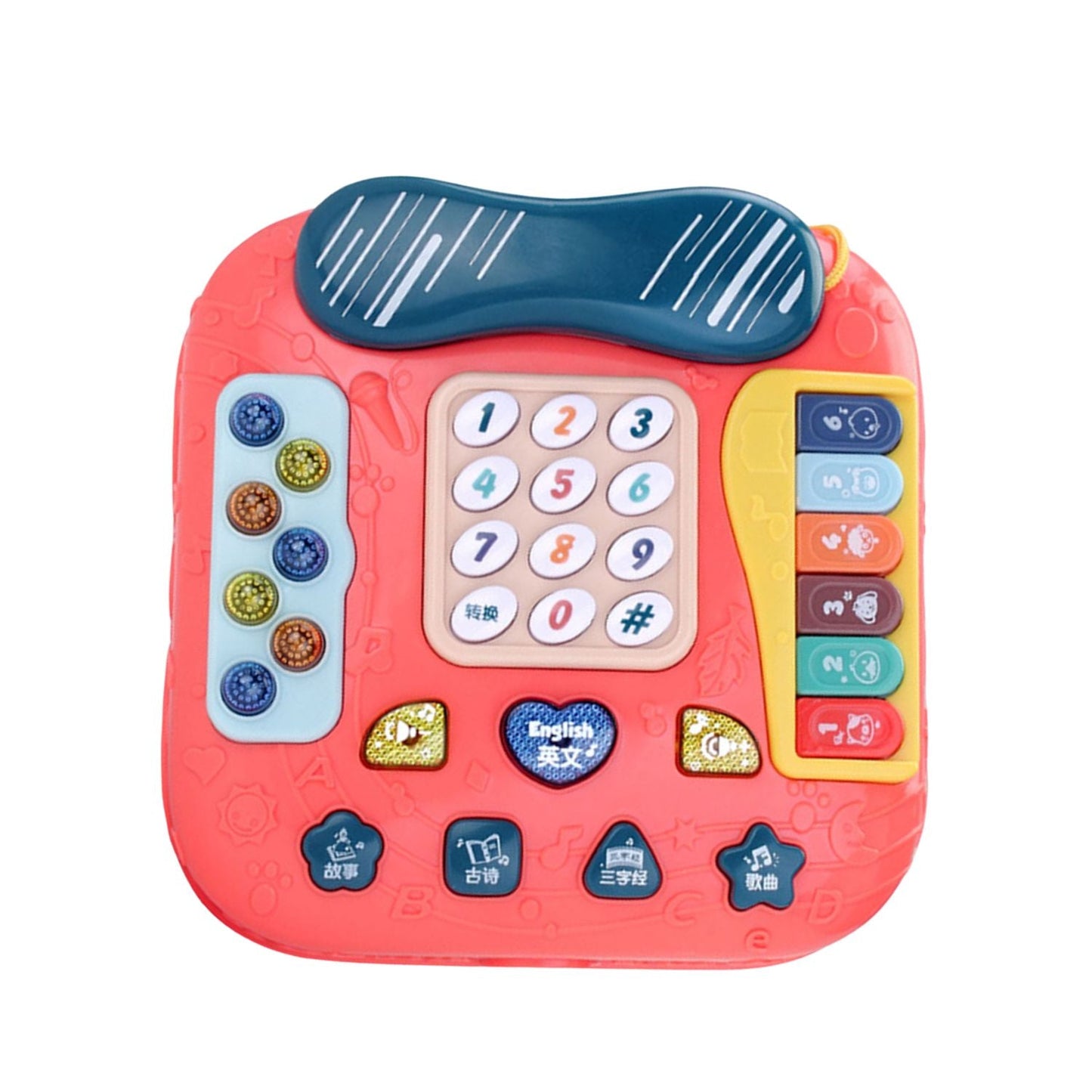 Kids Sensory Toy Telephone and Musical Activity Red - Little Kids Business