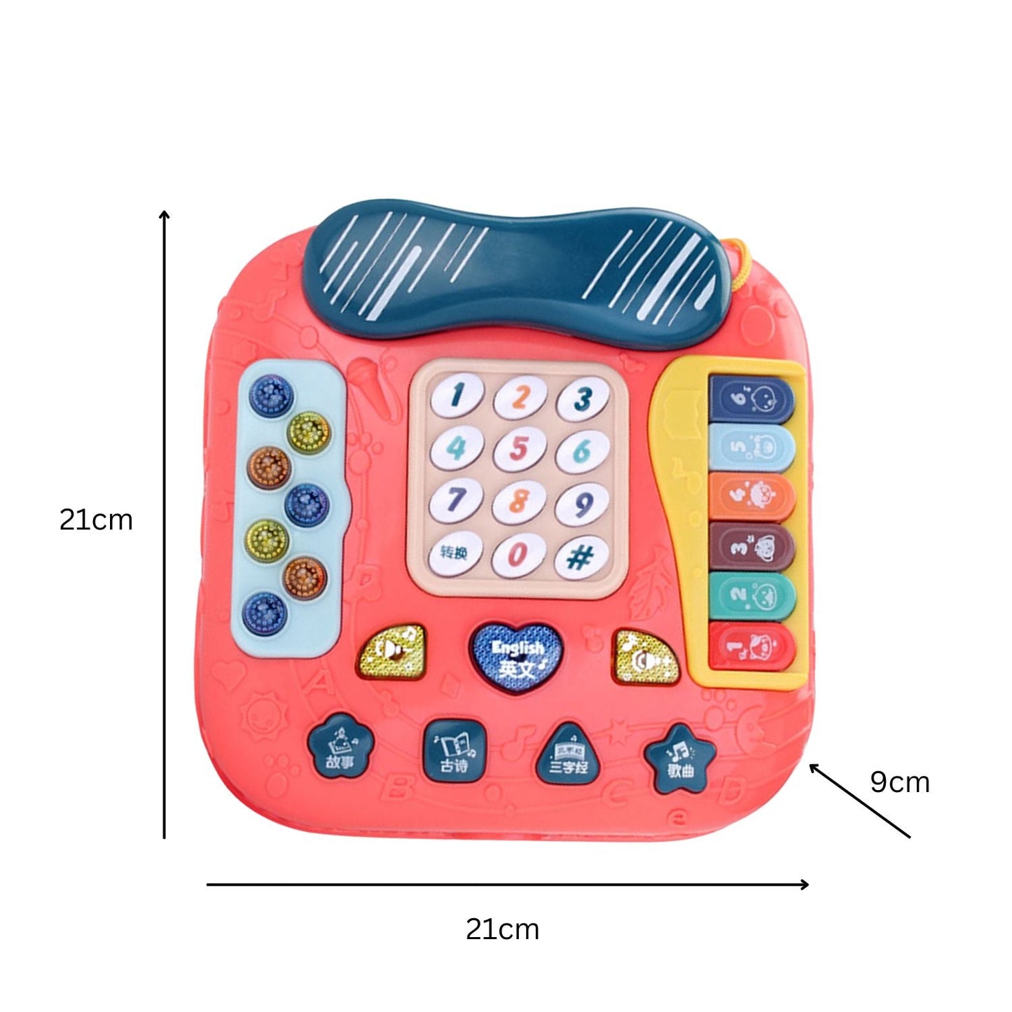 Kids Sensory Toy Telephone and Musical Activity Red - Little Kids Business