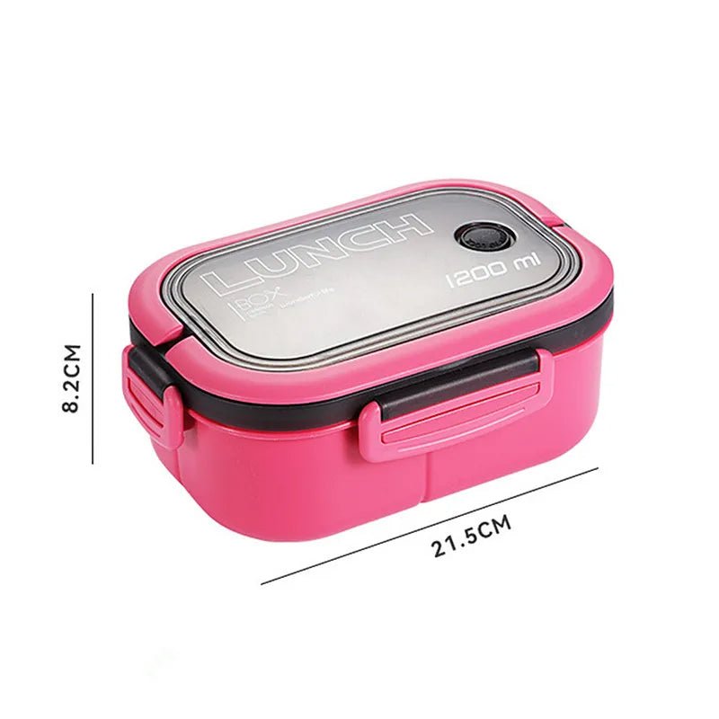Lunch Box For School Kids Bento Compartments Microwavable - Little Kids Business