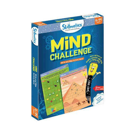 Mind Challenge - Fun And Interactive Repeatable Write & Wipe Educational Activity Games For Kids - Little Kids Business