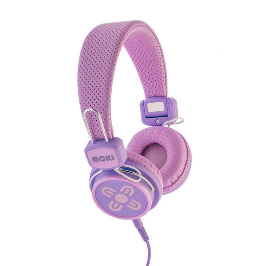MOKI Kid Safe Volume Limited Pink & Purple Headphones - Little Kids Business