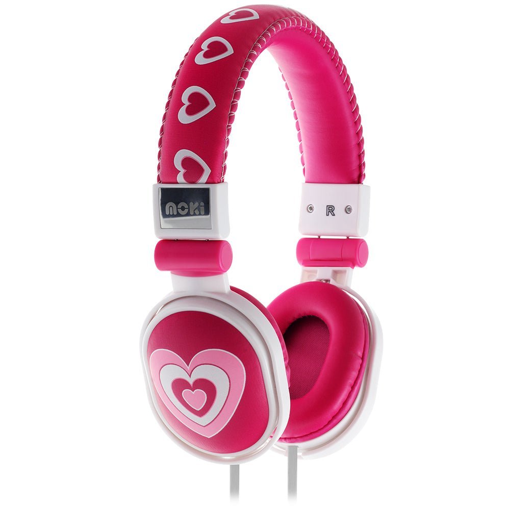 Moki Popper Pink Headphones Hearts 3 - Little Kids Business